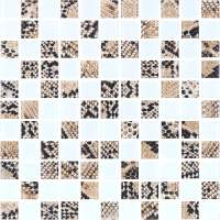 Мозаика стеклянная Kotto Ceramica GMP 0825037 С2 print 38/white mat   300 x 300 х 8   ( 25 х 25 )