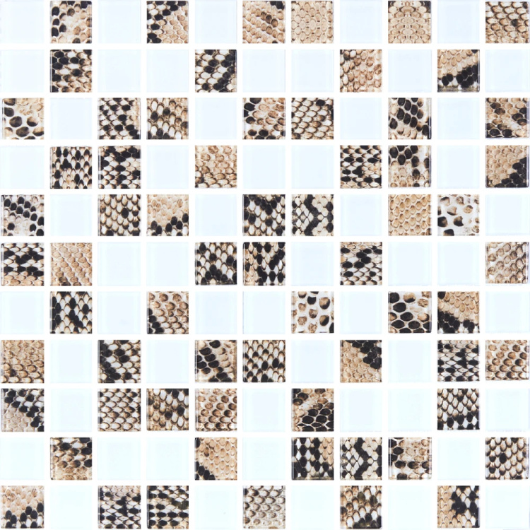 Мозаика стеклянная Kotto Ceramica GMP 0825037 С2 print 38/white mat   300 x 300 х 8   ( 25 х 25 )