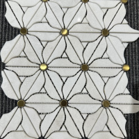 Мозаїка V-MOS VJQ-13 Flower White Mozaico de Lux Мозаїка V-MOS VJQ-13 Flower White Mozaico de Lux