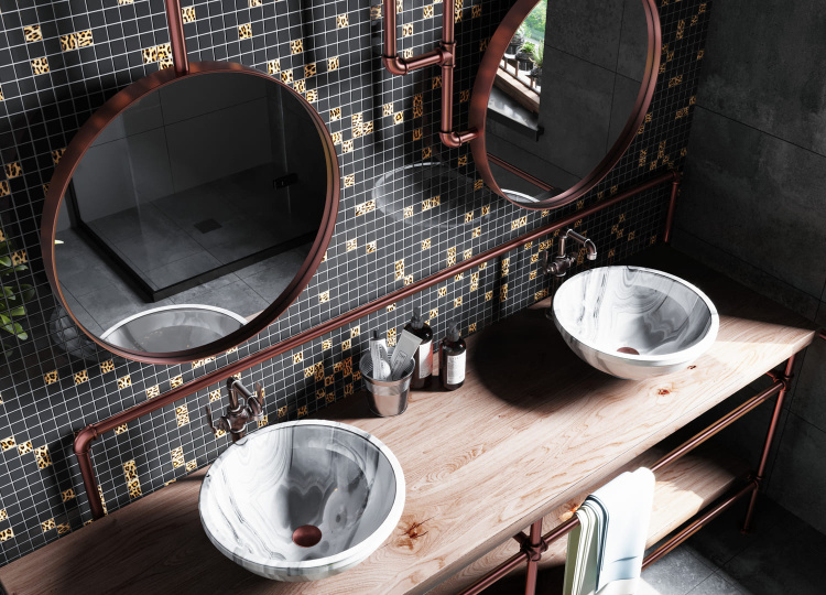 Мозаика стеклянная Kotto Ceramica GMP 0825042 С2 print 41/black 300 x 300 х 8 ( 25 х 25 )