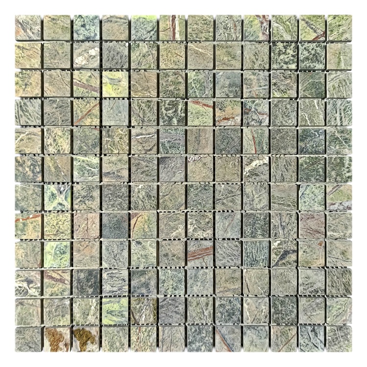 Мозаика из мрамора Матовая МКР-2СН (23x23) Bidasar Green