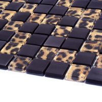 Мозаика стеклянная Kotto Ceramica GMP 0825043 С2 print 41/black mat   300 x 300 х 8   ( 25 х 25 )