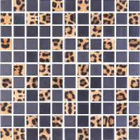 Мозаика стеклянная Kotto Ceramica GMP 0825043 С2 print 41/black mat   300 x 300 х 8   ( 25 х 25 )