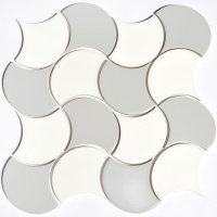 Мозаика керамическая Kotto Ceramica SCALES SC X2 6902 Flora Grey/White 300x300x9 (93x87) 0,075 м2