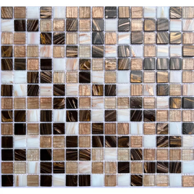 Мозаика стеклянная V-MOS FE070 Luminis Brown Mozaico de Lux