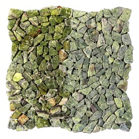 Мозаика из мрамора Матовая МКР-ХСВ (хаотичная) Bidasar Green