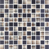 Мозаика стеклянная Kotto Ceramica GMP 0825053 С2 print 47/black mat    300 x 300 х 8   ( 25 х 25 )