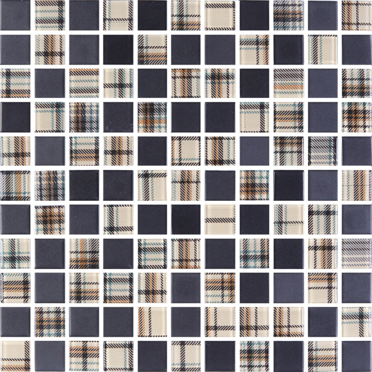 Мозаика стеклянная Kotto Ceramica GMP 0825053 С2 print 47/black mat    300 x 300 х 8   ( 25 х 25 )