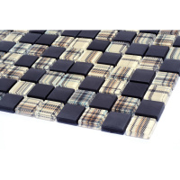 Мозаика стеклянная Kotto Ceramica GMP 0825053 С2 print 47/black mat    300 x 300 х 8   ( 25 х 25 )