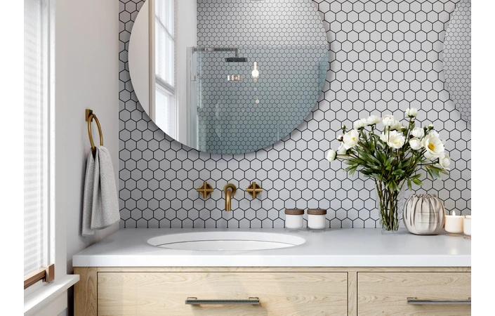 Мозаика керамическая Kotto Ceramica HEXAGON H 6019 Silver  295 х 295 х 9