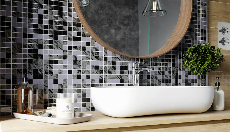Мозаика стеклянная Kotto Ceramica GMP 0425004 С3 print 3/grey nd/grey nw   300 x 300 х 4    ( 25 х 25 )