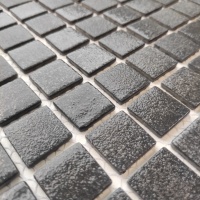 Мозаика из стекла AquaMo PW25209 Black 25x25x4 (317x317) мм глянцевая на сетке