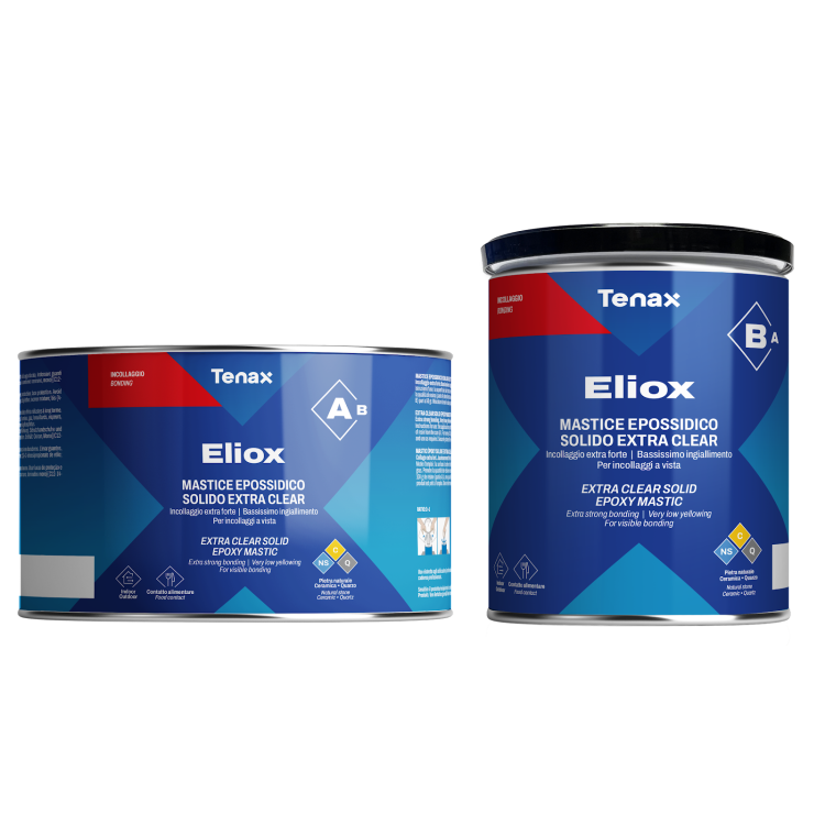 Клей епоксідний Tenax Eliox A+B прозорий 2,25 л надміцний нежовтіючий морозостійкий для каменю кераміки кварцу