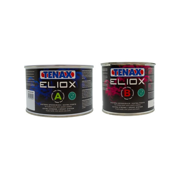 Клей епоксідний Tenax Eliox A+B прозорий 2,25 л надміцний нежовтіючий морозостійкий для каменю кераміки кварцу