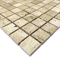 Мозаика из травертина Полированная МКР-2П (23x23) Travertine Classic