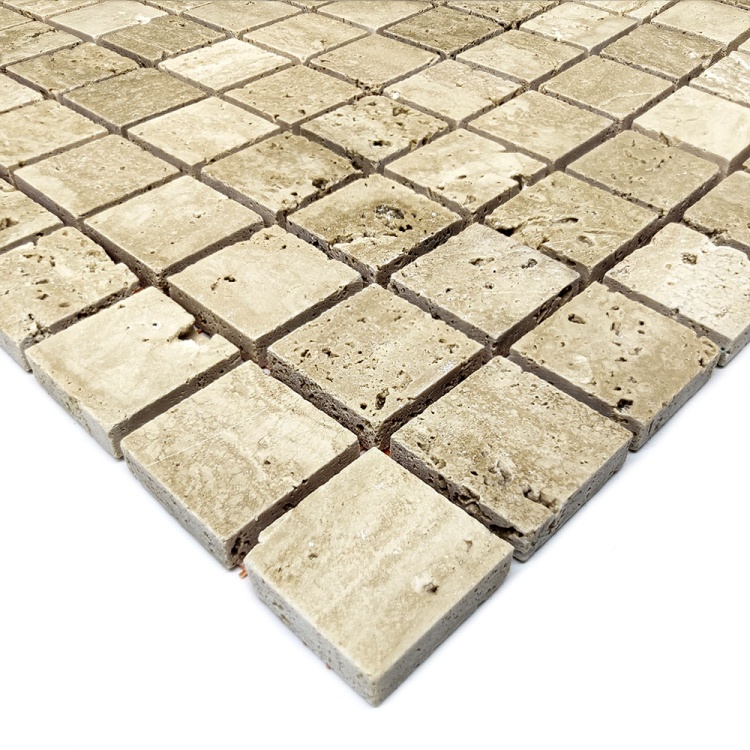 Мозаика из травертина Полированная МКР-2П (23x23) Travertine Classic