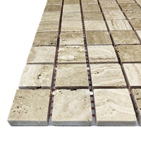 Мозаика из травертина Полированная МКР-2П (23x23) Travertine Classic