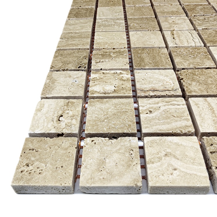 Мозаика из травертина Полированная МКР-2П (23x23) Travertine Classic