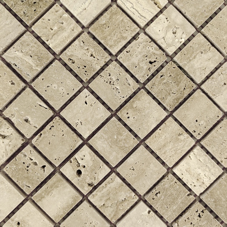 Мозаика из травертина Полированная МКР-2П (23x23) Travertine Classic