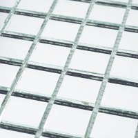 Мозаика зеркальная DecorStoneHub Zs-1inch-Z серебристая 304х304 мм дюймовая для стен ванной комнаты