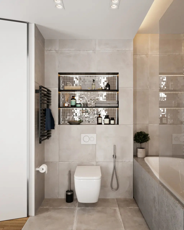 Мозаика зеркальная DecorStoneHub Zs-1inch-Z серебристая 304х304 мм дюймовая для стен ванной комнаты