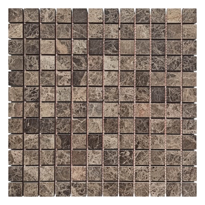 Мозаика из мрамора Полированная МКР-2П (23x23) Emperador Mix