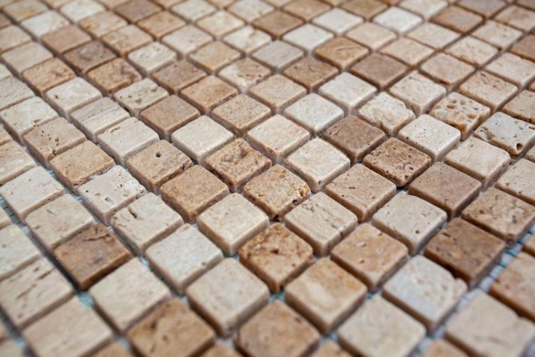 Мозаика из травертина Матовая МКР-4СВ (15x15) Travertine Classic