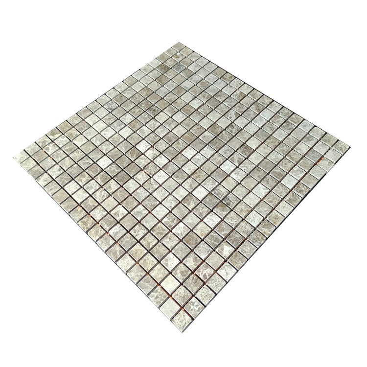 Мозаика из мрамора Полированная МКР-4П (15x15) Emperador Light G