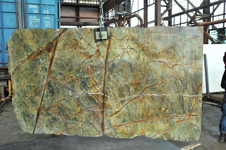 Bidasar Green, Мармуровий сляб (сляб) 20мм