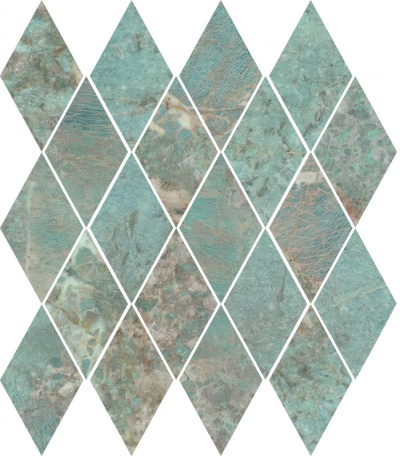 Мозаика Dune 188716 Amazonite Diamonds 23*25 зеленая керамогранит