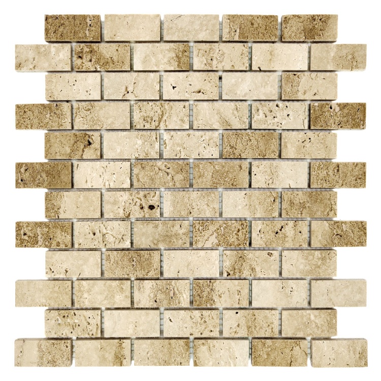 Мозаика из травертина Полированная МКР-11П (47x23) Travertine Classic