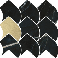 Мозаика Dune 188717 Black Calacatta 28.5*25.5 черная под мрамор глянцевая керамическая