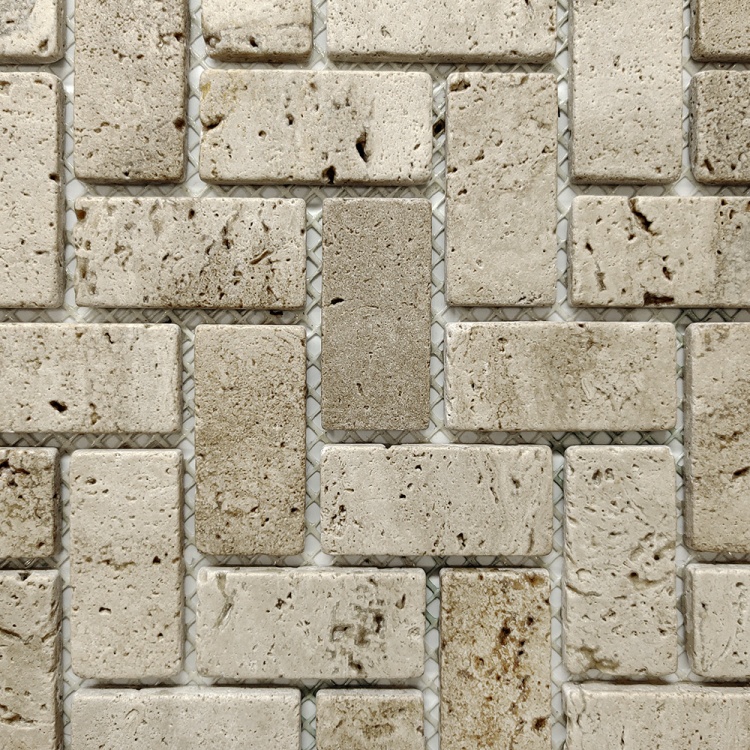 Мозаїка з травертину Матова МКР-5СВ (47x23) Travertine Classic