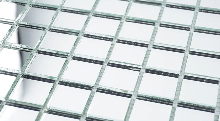 Мозаїка дзеркальна DecorStoneHub Zs-3838-Z срібляста 318х318 мм на фартух та для передпокою