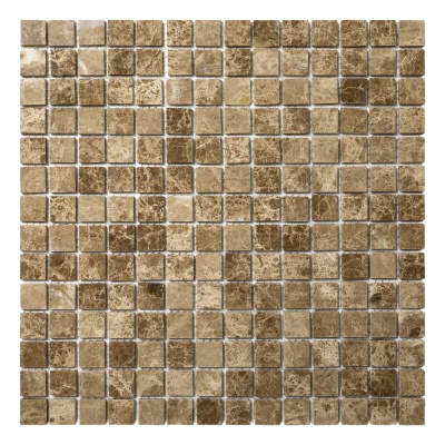 Мозаика из мрамора D-CORE ZM-8819M Emperador Light 20x20x4 (305x305) мм глянцевая на сетке