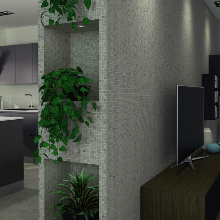 Мозаїка Mozaico De Lux Cl-Mos CCLAYRK23001 Dark Grey Stone 30,5х30,5 см