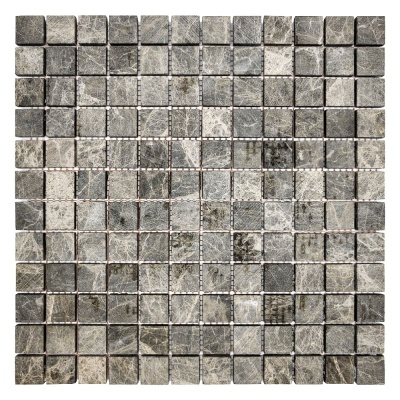 Мозаика из мрамора Матовая МКР-2СН (23x23) Emperador Dark TR