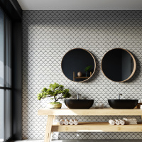 Мозаика керамическая Kotto Ceramica SCALES SC 6001 Flora Grey 240 x 240 x 9 ( 0,037 m.2 )