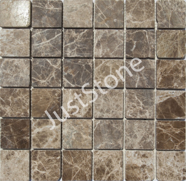 Мозаика из мрамора Матовая МКР-3СН (47x47) Emperador Dark TR