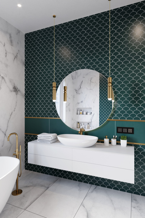 Мозаика керамическая Kotto Ceramica SCALES SC 6017 Aquamarine 240 x 240 x 9 ( 0,037 m.2 )
