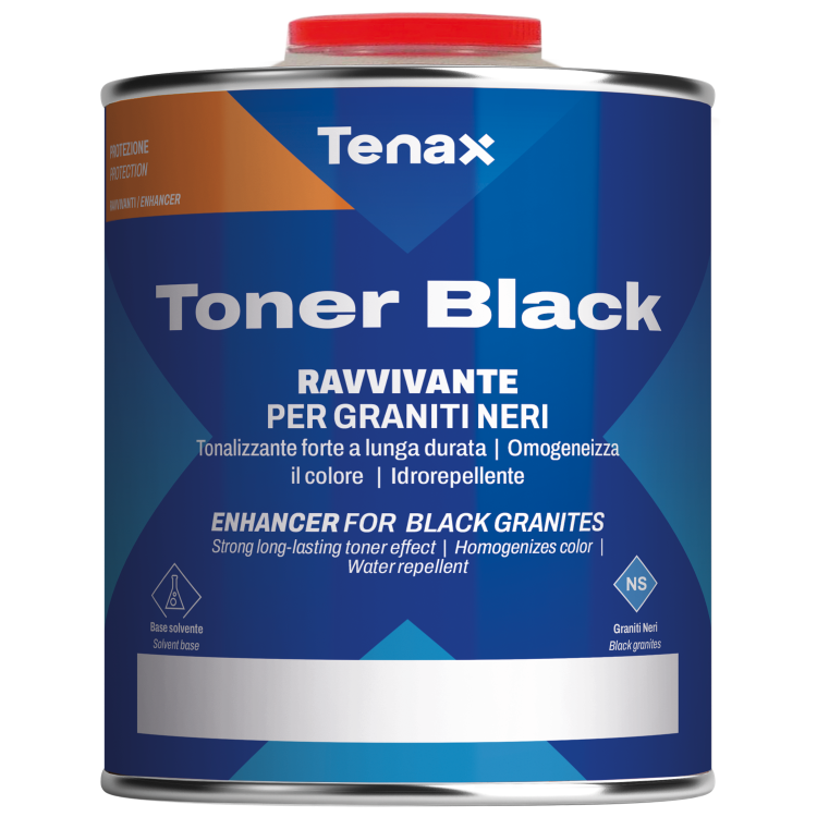 Пропитка защитная Tenax Toner Black 1 л, водо-масло- грязеотталкивающая, тонирующая, для черного гранита
