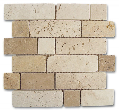 Мозаика Dune Mosaico Travertino Brick 30.5*30.5 бежевая