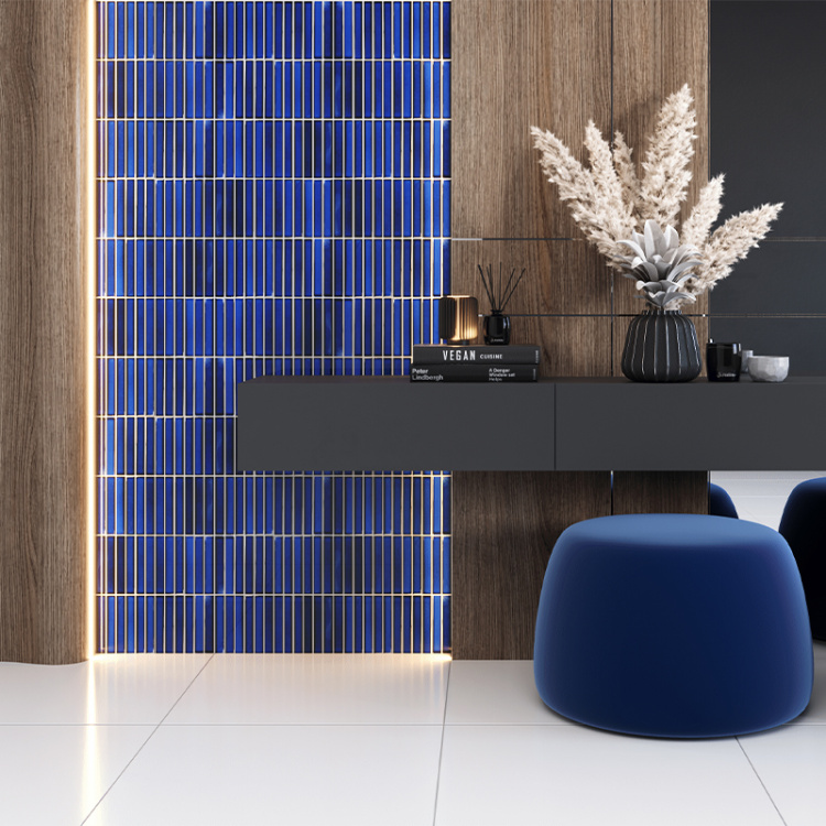 Мозаїка із керамограніту Mozaico de Lux CL-MOS GTTA27617(BHZX08258) Dark blue