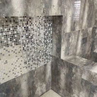Мозаика зеркальная DecorStoneHub Zs-mix-ZSG серебристо-графитовый микс с сатином 304х304 мм для бара
