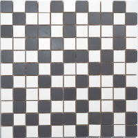 Мозаика керамическая Kotto Ceramica СМ 325106 C2 estet white/estet graphite  300 х 300 х 9   ( 25 х 25 )