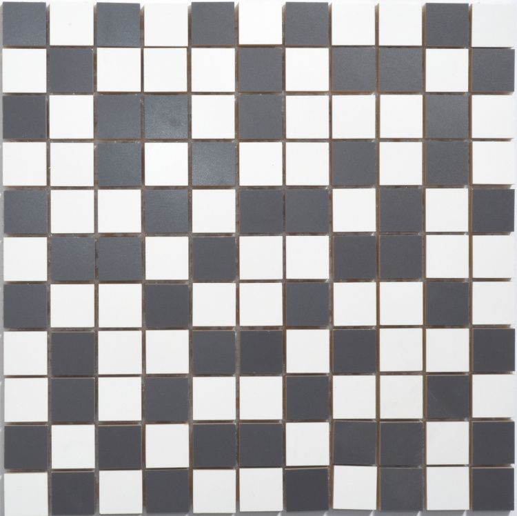 Мозаика керамическая Kotto Ceramica СМ 325106 C2 estet white/estet graphite  300 х 300 х 9   ( 25 х 25 )