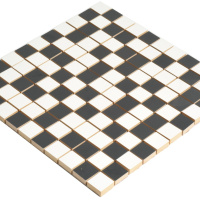 Мозаика керамическая Kotto Ceramica СМ 325106 C2 estet white/estet graphite  300 х 300 х 9   ( 25 х 25 )