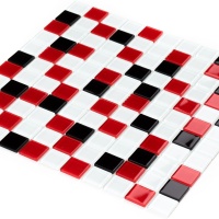 Мозаїка керамічна Kotto Ceramica GM 4007 C3 black/red m/white 300 х 300 х 4 ( 25 х 25 )