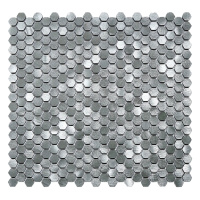 Мозаїка Mozaico De Lux Cl-Mos CCLAYRK23031 Silver Mini Metal 30,4 х32,2 см