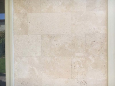 Плитка из травертина Light Brushed 1,2х30,5х61 см, бежевая брашированная Standart